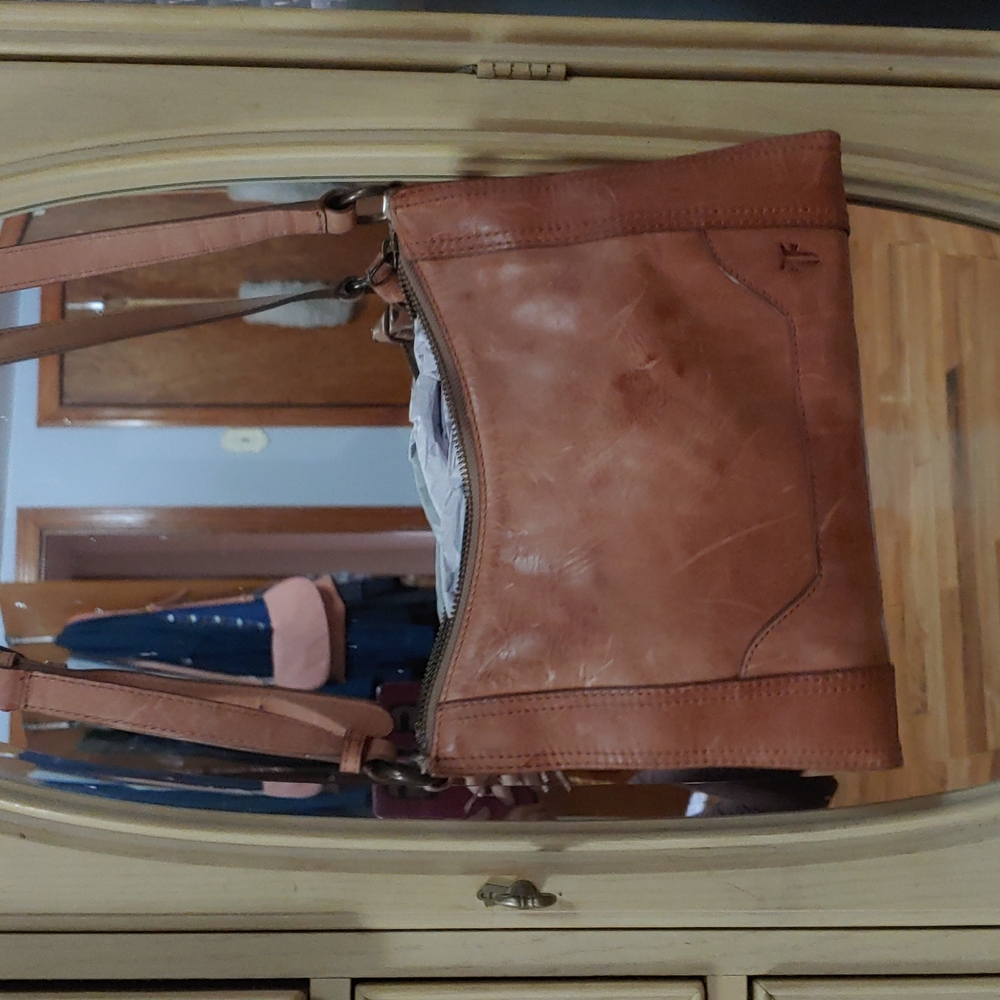 Frye Melissa zip crossbody Dusty Rose